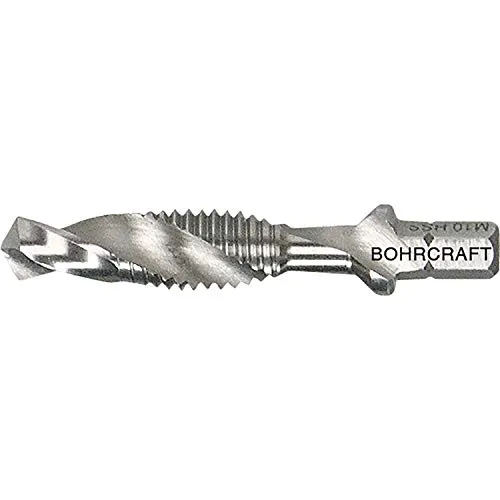Bohrcraft - Kombi Maschinengewindebohrer M4 Split Point Bohrer 1/4 Zoll 6-kant Schaft Zum Bohren, Schneiden Und Entgraten, Hss