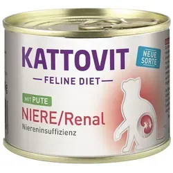 Kattovit Feline Diet Niere/Renal Pute | 12 x 185g Katzenfutter