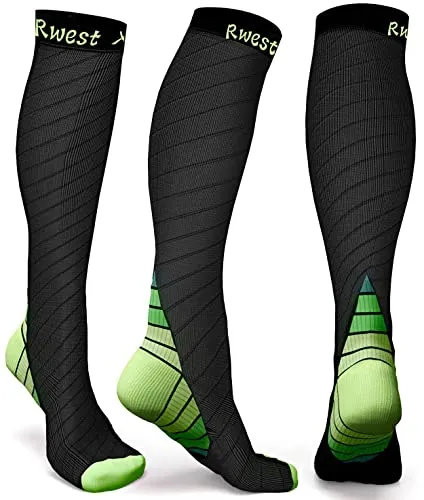 Rwest X Kompressionsstrümpfe für Damen und Herren, Kompressionsstrümpfe für Sport, Fitness, Laufen, Wandern, Reisen, Radfahren