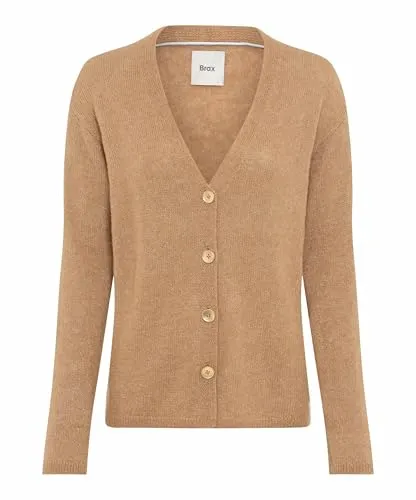 Brax Cardigan braun XL (42) - Strickjacke in Walnut, aus hochwertiger Mischung von 44% Polyamid, 28% Alpaka und 28% Wolle für optimalen Komfort und Wärme.