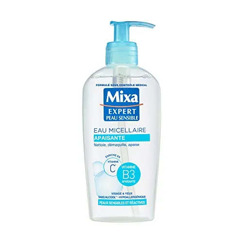 MIXA - Eau nettoyante - APAISANTE Peaux très sensibles et réactives - 200ml (Verpackung kann abweichen)