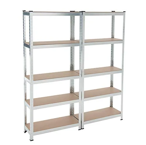 ESTEXO Steckregal Lagerregal 21 Modelle wählbar Schwerlastregal Regal Kellerregal Werkstattregal Werkbank Garagenregal (Verzinkt / 2x 170x75x30cm / 700kg)