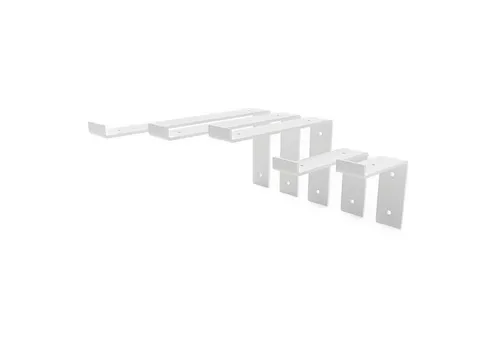 HEVVA 2x Regalhalter NEUBERG - L-förmige Wandregalhalterung 10 cm - Praktische Regalträger im 2er Set für stabile Wandmontage. Aus robustem 4-mm Flachstahl mit pulverbeschichteter Oberfläche für lange Haltbarkeit und vielseitige Einsatzmöglichkeiten.