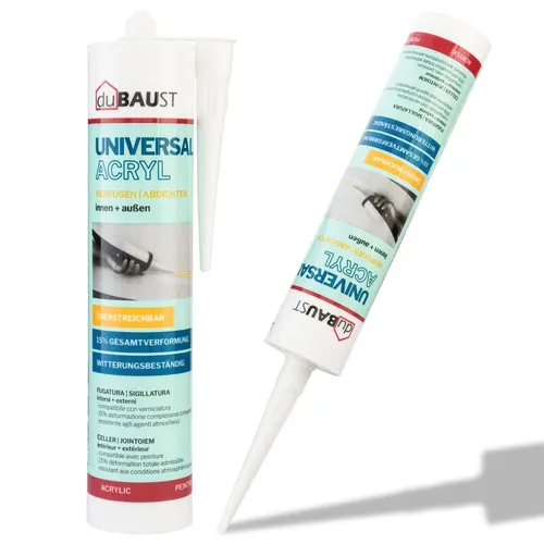duBAUST Maleracryl Universal Acryl Dichtstoff Innen & Aussen 310ml  weiss