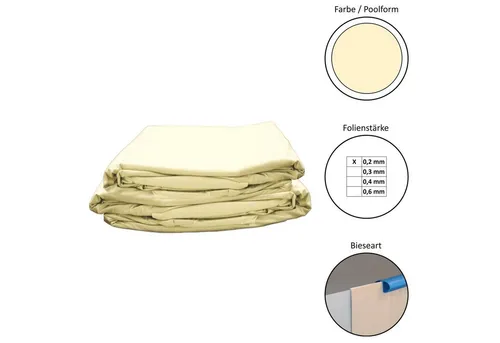 Waterman Poolinnenhülle 450x90cm - Hochwertige Poolfolie für Rundbecken, 0,2 mm dick, ideal für 90 cm tiefe Pools. UV-stabilisiert und passgenau für gängige Stahlwandpools mit overlap Handlauf.