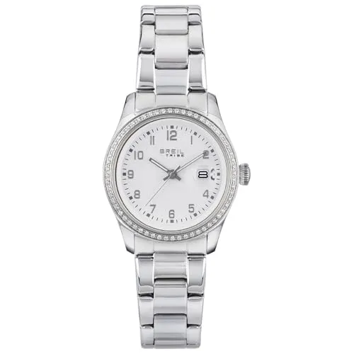 Breil Uhr Damen Classic Elegance mit weißem Ziffernblatt - Elegante Armbanduhr für Damen mit 30MM Durchmesser, Quartzbewegung und robustem Mineralglas. Ideal für stilbewusste Frauen.