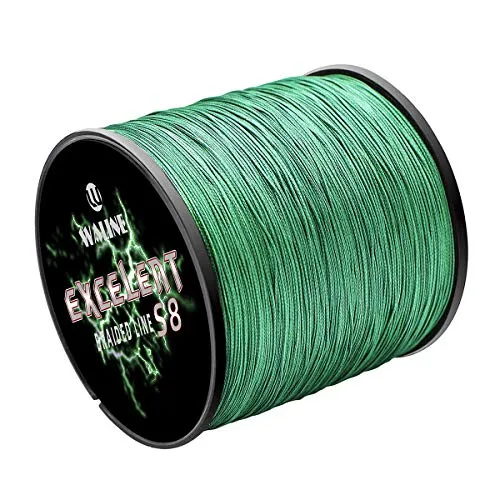 Waline Super Strong 300m 500m PE Geflochtene Angelschnur 8 Stränge Multifilament Angelschnur 20lb-80lb Meeresfischen Geflochtene Schnur (Grün, 80lb/0.50mm/ 500m(547yds))