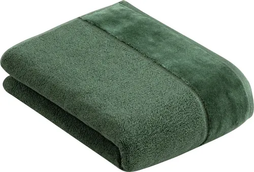 Vossen Badetuch Pure – Elegantes Frottierhandtuch mit Veloursbordüre - Badetücher aus hochwertiger Baumwolle, vegan und hautfreundlich. Das edle Design mit Veloursbordüre verleiht Ihrem Badezimmer einen stilvollen Akzent.