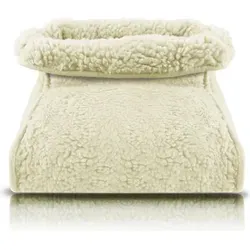 Kuscheliger Fußwärmer Lammfloroptik (Creme)