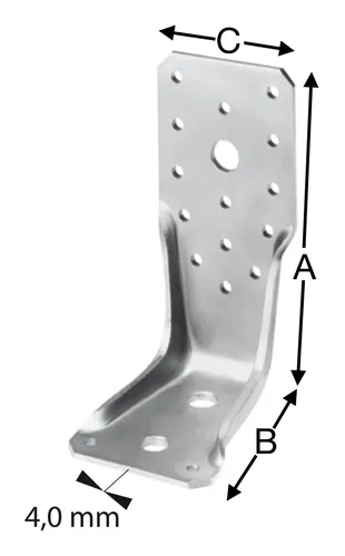 Simpson Strong Tie AKR245G Winkelverbinder 25 St. - Winkel & Holzverbinder, ideal für stabile Konstruktionen und schnelle Montage mit metrischem Maßsystem.
