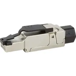 LogiLink MP0040 RJ45-Steckverbinder - Kat.6A, T568A oder T568B, geschirmtes Gehäuse aus Metall, unterstützt PoE und PoE++