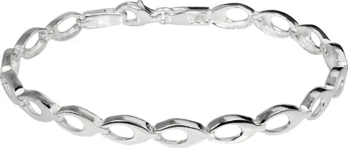 SilberDream 925 Sterling Silberarmband SDA4900JX - Elegantes Damen Armband aus 925 Sterling Silber mit ovalen, mattierten Elementen und einem sicheren Karabinerverschluss. Ideal für modische Akzente und perfektes Kombinieren mit anderen Schmuckstücken.