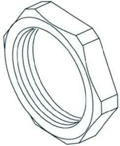 Kleinhuis 1420/16 Sechskantmutter PG16, H=6 mm, lichtgrau von Kleinhuis