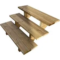 Vinuovo Gartentreppe Holz 3 Stufen 100cm von Vinuovo