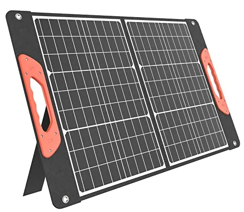 Rosaking 60W Faltbar Solarpanel,Tragbar Solar Ladegerät mit USB C+A +DC,Monokristallin ETFE Solarpanel für Smartphone,Tablets,Outdoor,Camping,Power Station