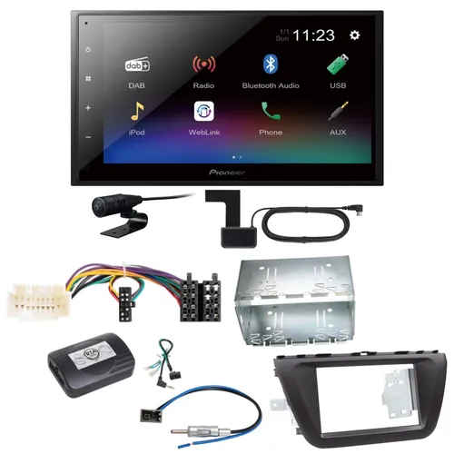 Pioneer DMH-A340DAB Digitalradio Bluetooth Einbauset für Suzuki SX4 S-Cross