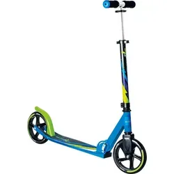 muuwmi Aluminium Scooter – Tretroller mit XL-Deck, höhenverstellbar, grün-blau-schwarz - Roller/Kickboards – Hochwertiger Tretroller mit 205 mm Rollen, ABEC 7 Kugellager und sicherem Klappmechanismus für komfortable Fahrten auf unebenem Untergrund.