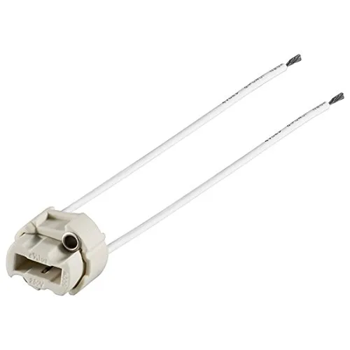 BestPlug 14cm Halogen Mini Lampenfassung Kupplung Buchse für Lampen mit G9 Sockel, Durchmesser: 23,5mm, Lochabstand: 10mm, max. 250V, 500W, 2A