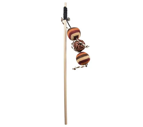 DUVO+ Katzen-Federwedel Duvoplus Cat Toy Spielangel Catchy knitted Bälle - braun