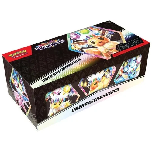 Pokemon Prismatische Entwicklungen Surprise Box - TCG OVP Pack mit Überraschungsbox, ideal für Sammler und Fans der Pokémon TCG, Sprache: Deutsch, spannende Edition für neue Karten und Strategien.
