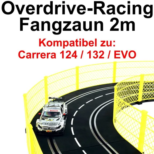2m Zaun für Carrera Digital 124 132 EVO Kurven Geraden Fangzaun Begrenzung Gelb