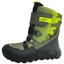 Superfit Jungen Rocket Gore-tex Schneestiefel 35 EU, Grün Schwarz - Stiefel für Jungen, wasserdicht und atmungsaktiv dank GORE-TEX, mit herausnehmbarer Einlegesohle und reflektierenden Details für bessere Sichtbarkeit.