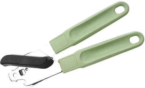 Fackelmann Ecolution Dosenöffner – Büchsenöffner aus Edelstahl und nachhaltigem Bio-Plastik – 21 cm x 6 cm großer Deckelöffner in Mintgrün