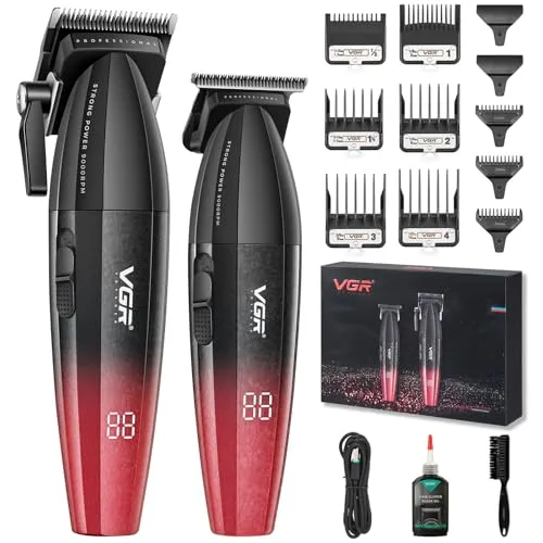 VGR 640 Professionelle Haarschneider für Männer - Haarscherer Set mit kabellosem Clipper und Trimmer, langlebigen Keramikklingen und bis zu 250 Minuten Laufzeit für präzise Haarschnitte.