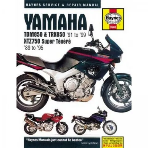 Yamaha TDM850 TRX850 & XTZ750 Haynes Reparaturanleitung - Umfassendes Reparaturhandbuch für Yamaha TDM850, TRX850 & XTZ750 (89-99) - ideal für DIY-Enthusiasten und Motorradliebhaber.