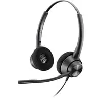 Plantronics EncorePro 320 - Binaurales Stereo-Headset mit QD-Anschluss, langlebig, mit Noise Cancelling und klappbaren Ohrpolstern