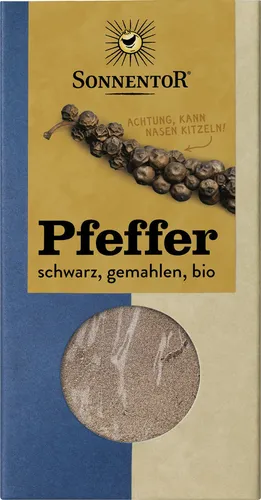 Pfeffer, schwarz, gemahlen Bio 50g