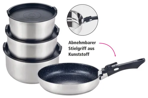 GSW Kochtopf-Set Easy Click 8-tlg. – Induktionsgeeignet