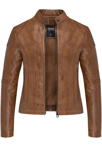 REPUBLIX Lederjacke OPAL Echtleder Damen Biker Zipper Jacke