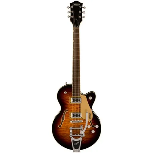 Gretsch G5655T-QM Electromatic Jr. ST - Semi-Hollow E-Gitarre - Gitarren; Hochwertige Semi-Hollow E-Gitarre mit einzigartigem Ahorn-Quilt-Design und Bigsby-Lizenz Tremolo für unverwechselbaren Klang und Stil.