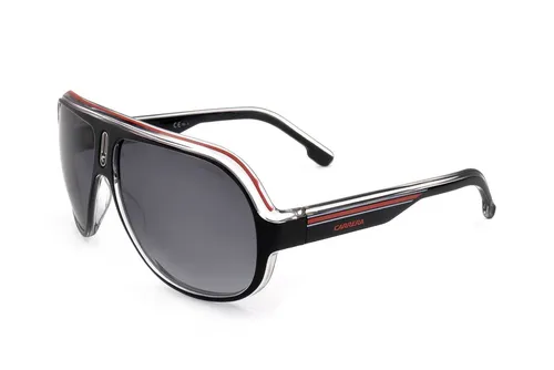 Carrera SPEEDWAY/N T4O Herren Sonnenbrille - Moderne Pilotenbrille in Schwarz mit grauen Verlaufsgläsern, ideal für stilbewusste Männer. Leichter und widerstandsfähiger Kunststoffrahmen für hohen Tragekomfort.