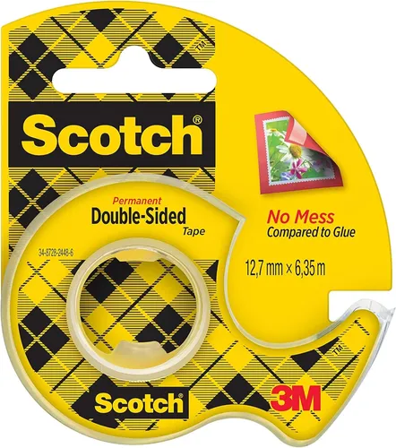 Scotch doppelseitiger Klebefilm 665 12 mm x 6,3 m inkl. Handabroller