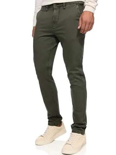 Indicode Herren INGeoport Chinohose - Wanderhosen aus 98% Baumwolle mit Gürtel, bietet hohen Tragekomfort und Flexibilität für vielseitige Outfits.