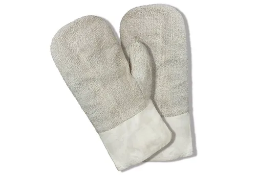 PRO FIT Hitzeschutzhandschuhe, Hitzebeständiger Fausthandschuh, Ofenhandschuhe, Bäckerhandschuhe (1, Paar) bis 250°, mit Segeltuch-Stulpe, Natur