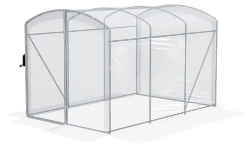 Begehbares Tunnelgewächshaus mit transparenter PE-Abdeckung, 3x2x2 m