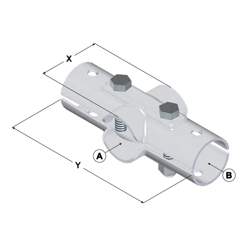 Doppel-T-Schelle / Kreuzschelle, geteilt, A 1 1/4