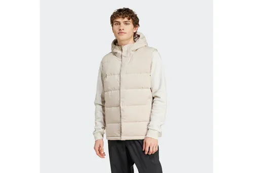 adidas Sportswear Funktionsweste HELIONIC VEST beige S - Herren-Westen aus 100% Polyester mit 80% Daunen, ideal für sportliche Aktivitäten und angenehm warm bei kühlen Temperaturen.