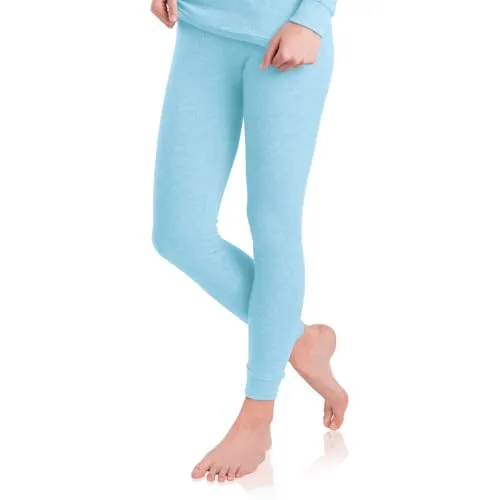 MT Damen Ski- & Thermohose - Winter Unterhose mit weicher Innenseite - Ice Blue XL