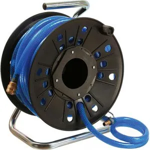 as-Schwabe Druckluftschlauchtrommel 20m - Zubehör für Druckluft, bietet eine Schlauchlänge von 20 m und ist bis 15 Bar belastbar – ideal für Werkstätten und Heimwerker.