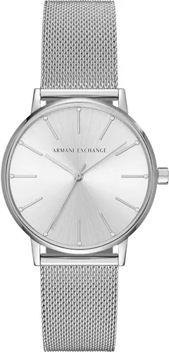 Armani Exchange AX5535 Damen Uhr - Elegante Armbanduhr mit 36mm Edelstahlgehäuse und wasserdicht bis 50m, perfekt für stilbewusste Frauen, die auch beim Schwimmen glänzen möchten.