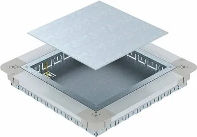 OBO Bettermann UGD55 250-3 9R Dose - Unterflur-Gerätedose für Estrichhöhen ab 55 mm, ideal für flexible Installationen mit vielseitigen Rohreinführungsöffnungen.
