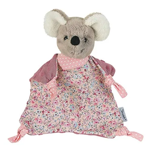 Sterntaler 3202001 Schmusetuch Maus Mabel, Für Babys ab dem 1 Monat, Größe S, 22 cm, Grau/Mehrfarbig
