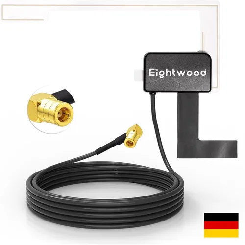 DAB+ Antenne RG174 3m Verlängerung Glashalterung