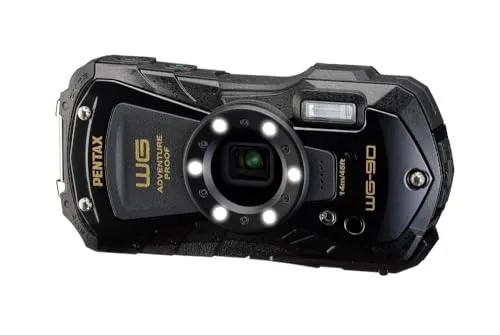 RICOH Pentax WG-90 - Digitale Kompaktkamera, 16 Mpx, wasserdicht und stoßfest für Abenteuerfotografie