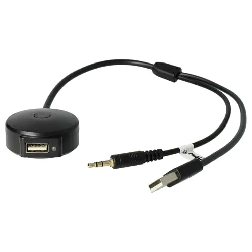 vhbw AUX USB Audio Adapter Kabel KFZ Radio (30 cm) kompatibel mit BMW ab Bj. 03/2005 Series 3 Limousine Auto, Autoradio - USB, Bluetooth