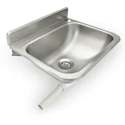 WAS Germany Handwaschbecken zur Wandmontage - Praktisches Handwaschbecken aus Chromnickelstahl, perfekt für kleine Räume und bietet eine hygienische Lösung für mehr Komfort.